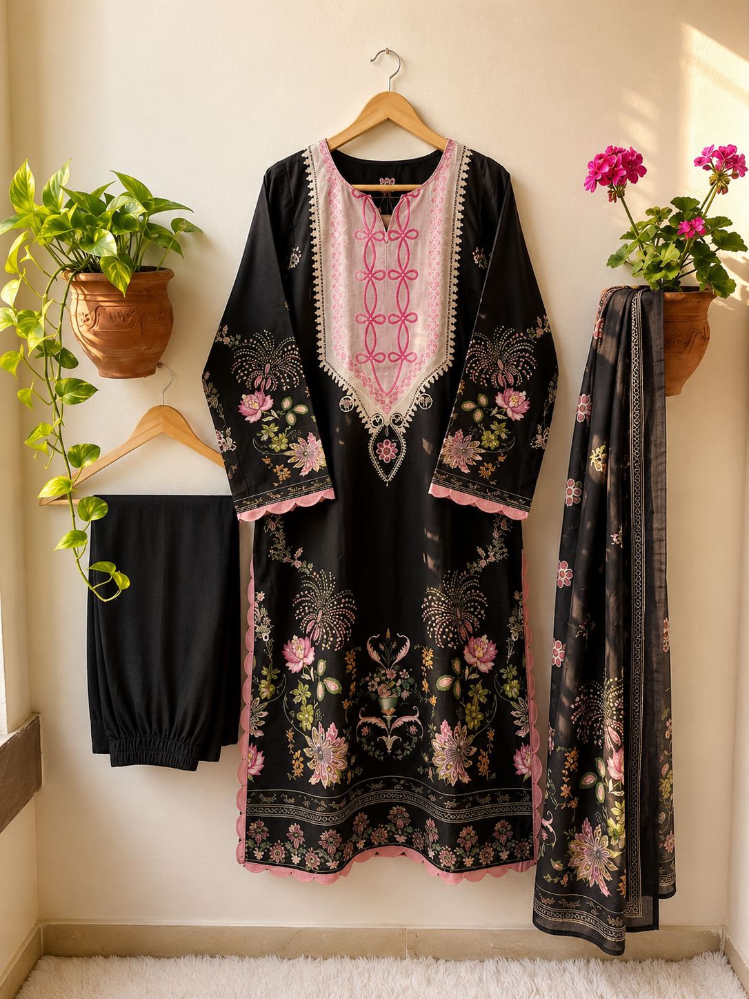 Gul Black – 3 Piece Pakistani Lawn Suit