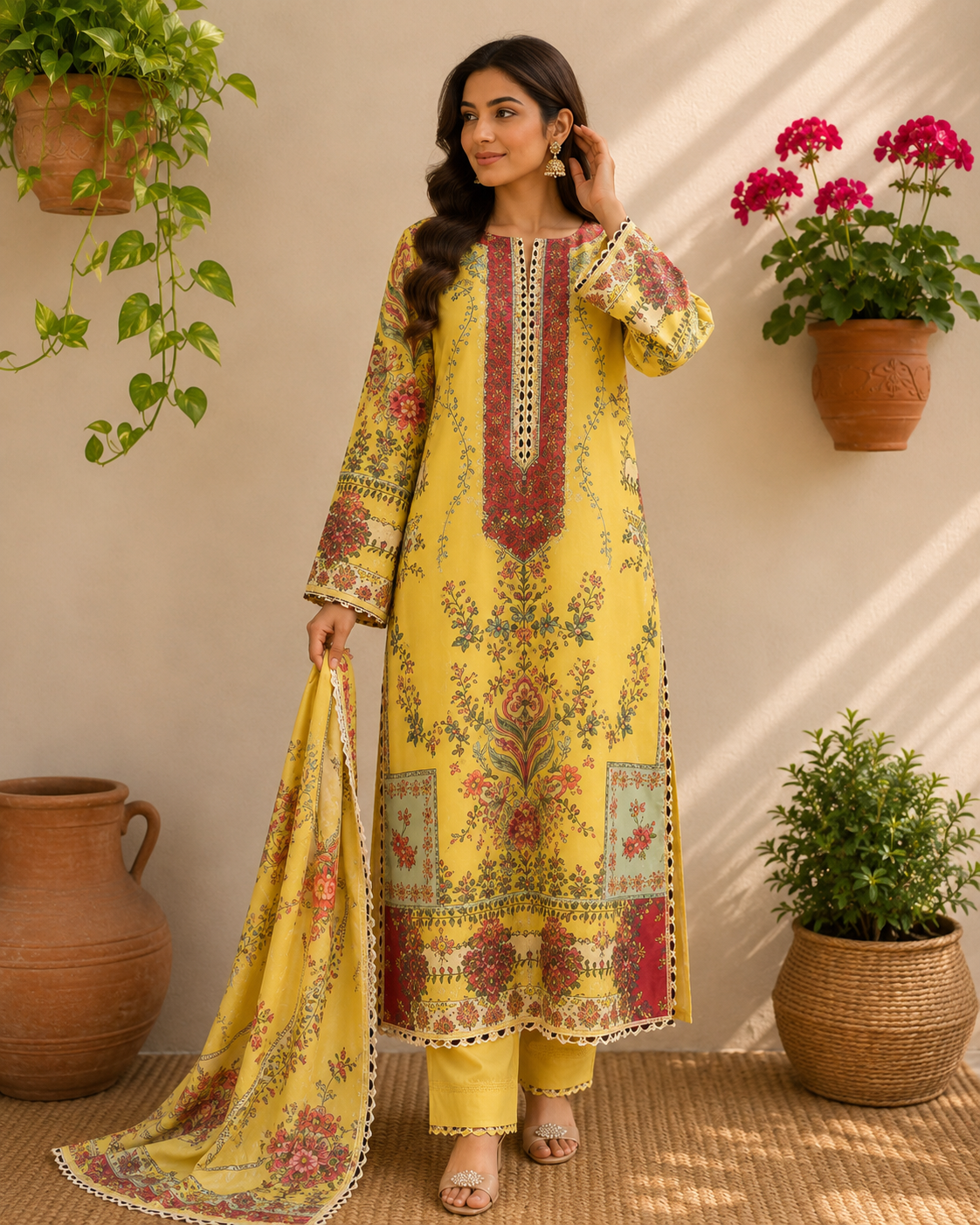 Gul Yellow – 3 Piece Pakistani Lawn Suit
