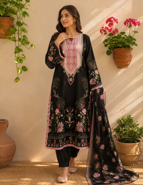 Gul Black – 3 Piece Pakistani Lawn Suit