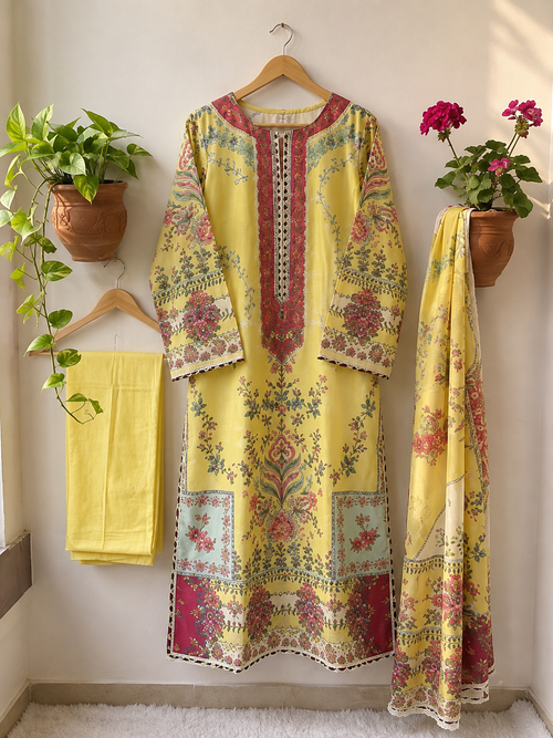 Gul Yellow – 3 Piece Pakistani Lawn Suit