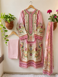 Gul Pink – 3 Piece Printed Suit